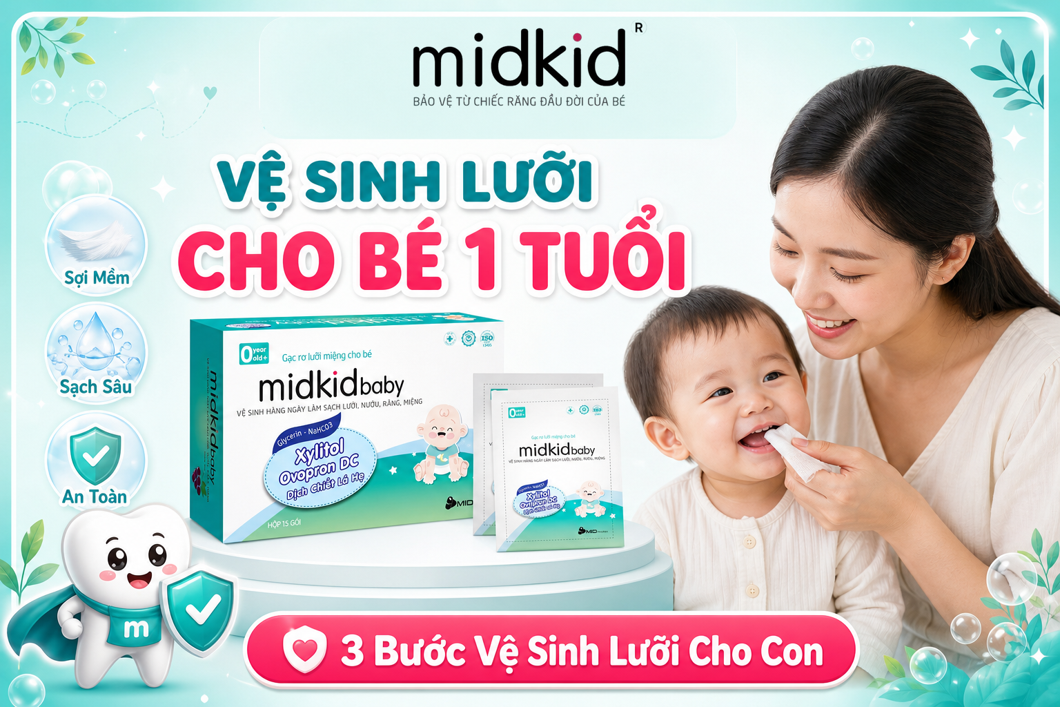 Vệ Sinh Lưỡi Cho Bé 1 Tuổi: Mẹo Sạch Mảng Bám, Hết Nôn Trớ